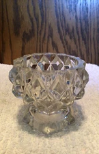 EAPG Master Salt Flattened Sawtooth Diamond Flint Glass Clear Antique