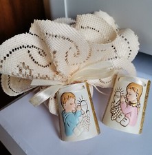 Bomboniere simbolo comunione bambino bambina sacchetto tulle veli