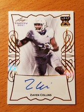 2021 Leaf Trinity Autograph #BAZC1 Zaven Collins Tulsa Cardinals Rookie