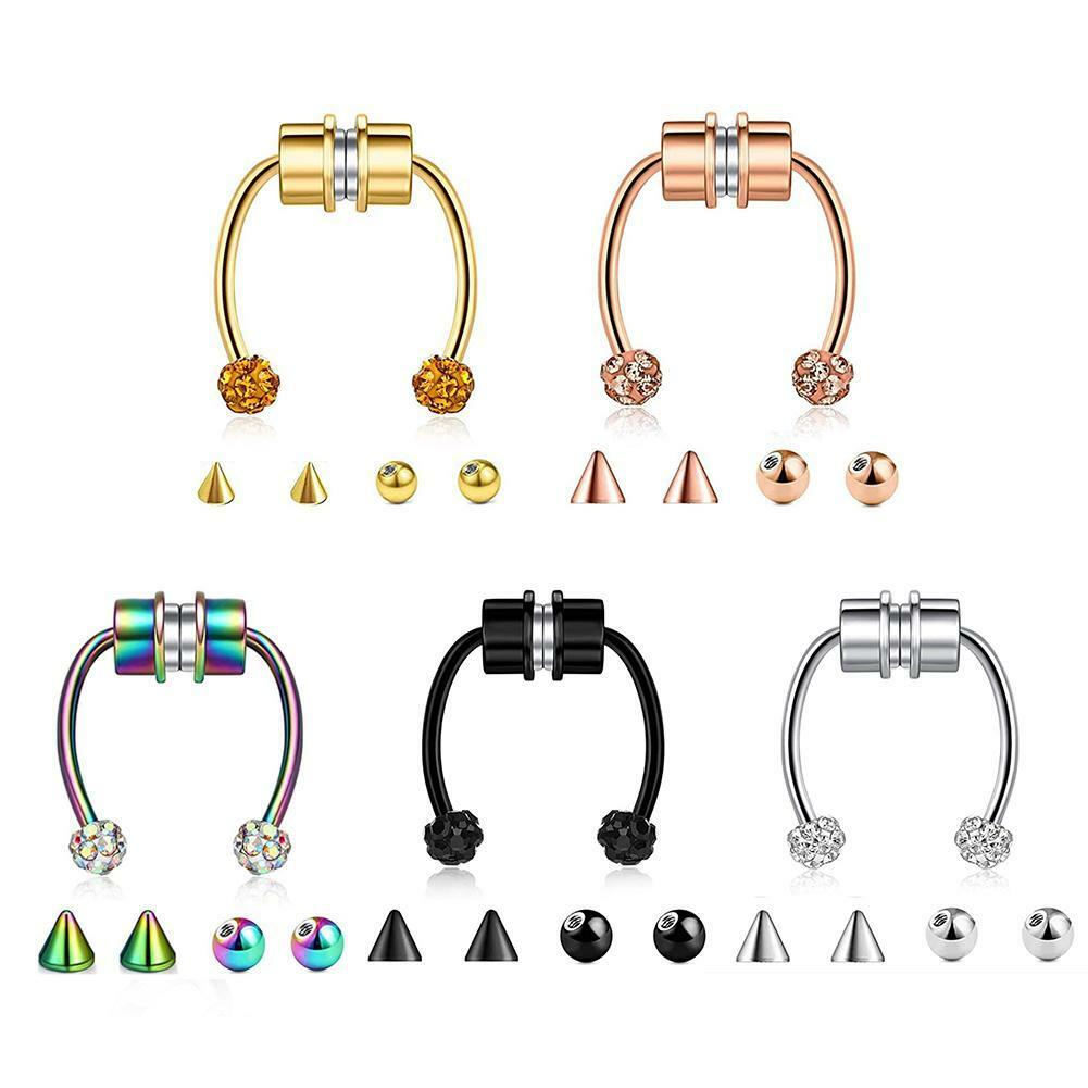 5 Colors Steel Fake Nose Ring Nose Ring Ornament.AU eBay