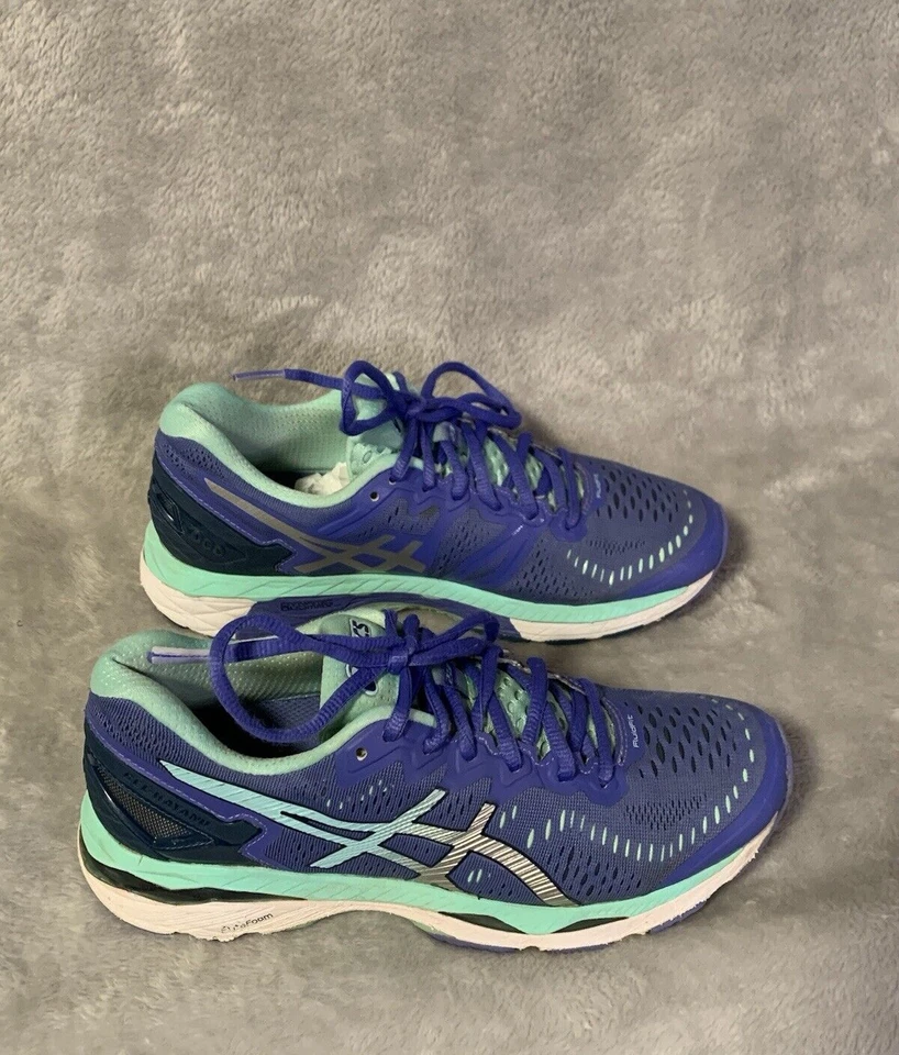 Zapatos para mujer ASICS 7,5 azul menta gel Kayano 23 Dynamic Duomax Flyte espuma T696N Foto 2 de 4