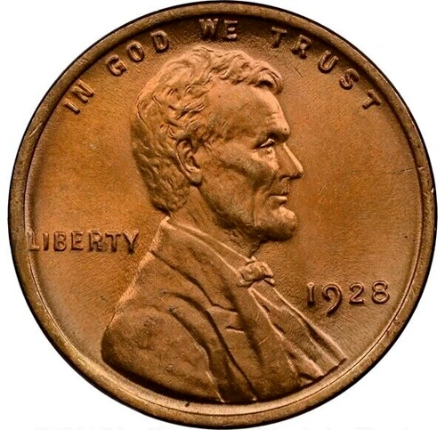 1928 Lincoln Wheat 1C MS67 Red NGC