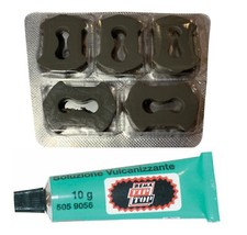 5 x REPLACMENT PLUGS & VULCANIZING SOLUTION TYRE REPAIR TIP-TOP REP & AIR KIT