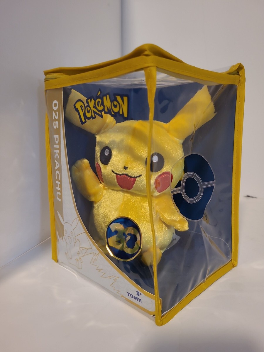 2016 Pokemon 20th Anniversary 025 Pikachu Plush Toy w/ Zipper Bag