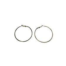 Large Goldtone Hoop Earrings Pierced Vintage Gold Tone 56126