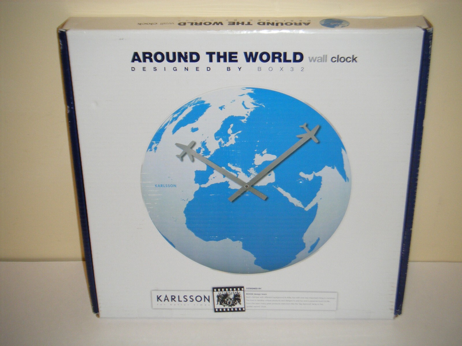 Karlsson by BOX32 "Around The World" Glass Wall Clock