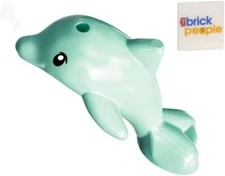 LEGO City Friends: Baby Dolphin Minifigure Aqua (very small, less than 1 inch)