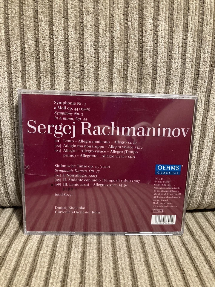 Sergej Rachmaninov Symphonie Nr. 3 CD Oehms Classics Kitajenko Gürzenich 2015 Foto 2 de 2
