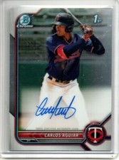 2022 1st Bowman Carlos Aguiar Auto Rookie Card #CPA-CA Twins Prospect Autograph