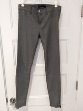 J BRAND L8001 Mid Rise Lamb Leather Jeans Pants -Grey -Size 27 retail: 998 