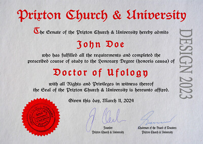 Echter Doktortitel - Ufos, Astrologie, Homöopathie, Reiki, usw (Design 2023)