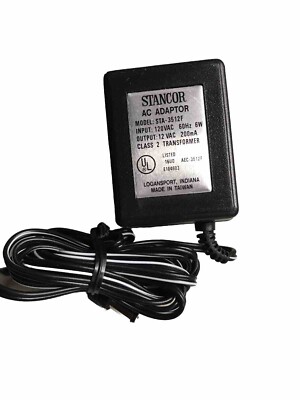 Stancor Ac Adapter STA-3512F Wall Plug-In Power Source Unregulated Model