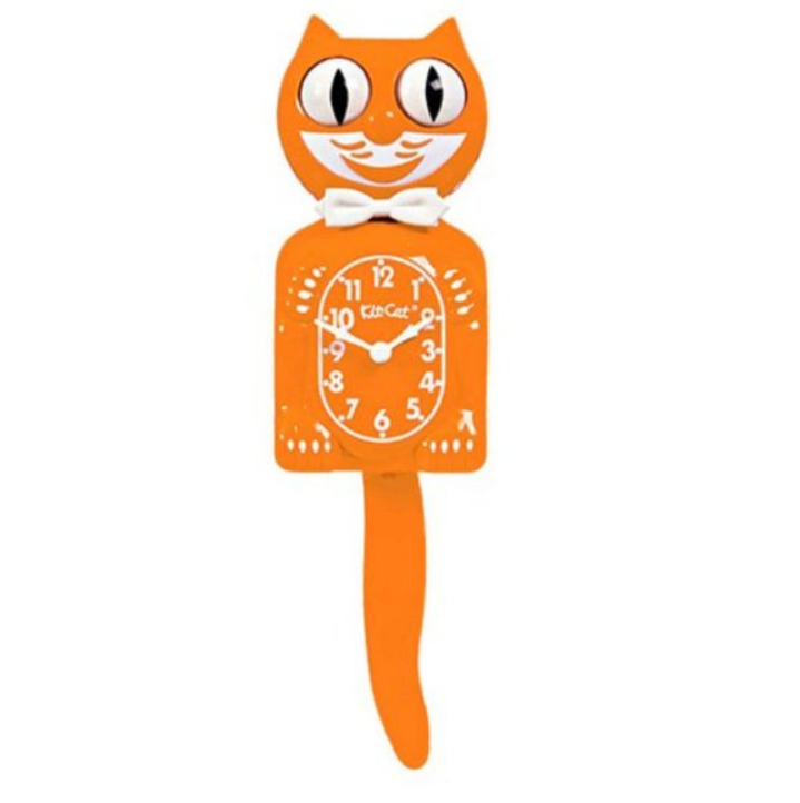 RETIRED Festival Orange Kit Kat Cat Klock Clock | eBay