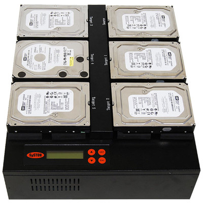 Systor 1:5 Flatbed SATA Hard Drive HDD SSD Duplicator Sanitizer 9GB/Min 2YR WRNT