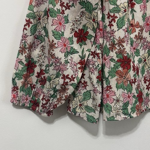 Crewcuts J Crew Girls Smocked Blouse Poinsettia Print Lined L Christmas NEW - Picture 4 of 13