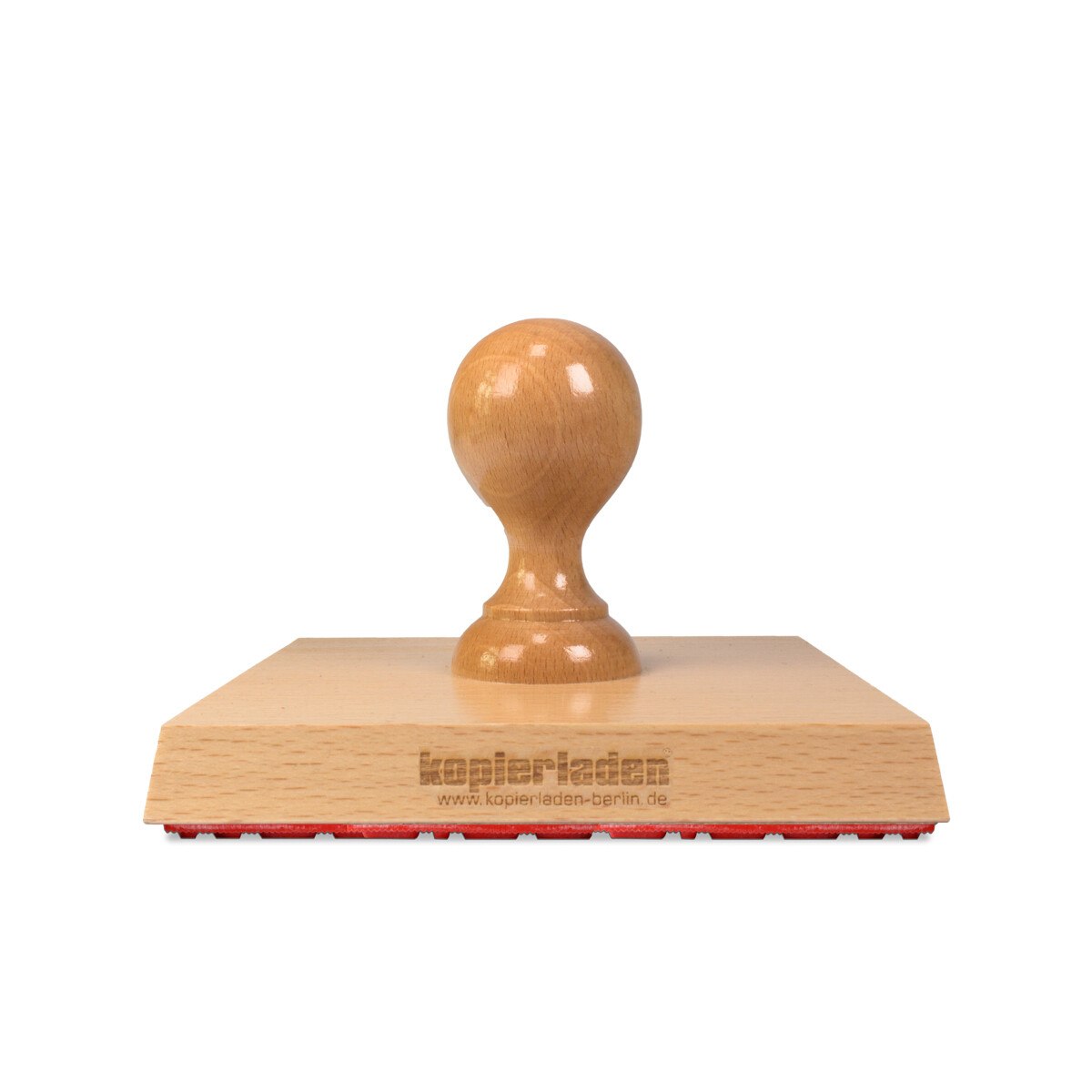 Personalisierter Holzstempel mit eigenem Text oder Logo, 120x120mm breit