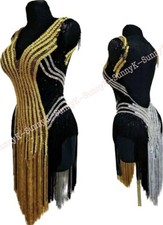 jz Handmade Women Samba Ballroom Swing Salsa Rumba Latin Dance Dress RHYTHM