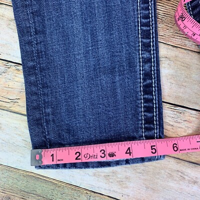 Jean Miss Me Skinny Mi-hauteur à Manchettes, Bleu Moyen, Taille 28 X 27, Neuf Avec étiquette