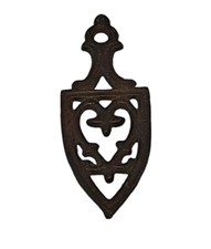 Vintage Cast Iron Footed Kitchen Trivet Rest Ornate Sad Iron Holder Antique 3  