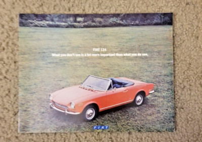 Vintage FIAT 124 Sport Coupe Spider Station Wagon Dealer Brochure Literature