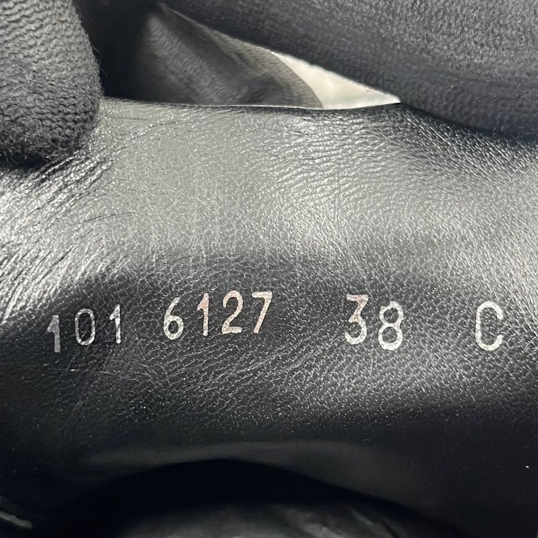 Auth Gucci Leather Sherry Line Lace Up Low cut Sneakers Black EU38 US8 UK5 Women thumbnail 19