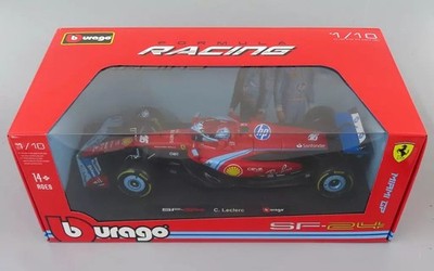 BBRAGO 1/18 Ferrari SF-24 Miami GP 2024 C. Leclerc #16 Mini Car with Driver New