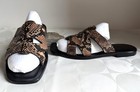 M. GEMI Women's snake print Italian Leather sandals slides flats 38.5 US 8.5 — photo 3