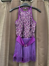 1st Position Adult Small Dance Costume, Sequin And Fringe Detail