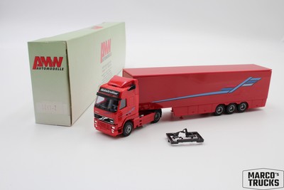 AWM Volvo FH12 box semi-trailer truck red promotional model No. 5841-2 1:87 /AW2