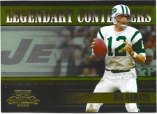 2005 Playoff Contenders LC-12 Legendary Contenders Gold /250 Joe Namath Jets