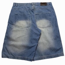 Vintage Y2K 2000s Evolution In Design Light Wash Baggy Jean Shorts Size 40