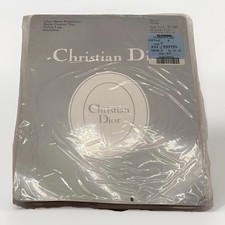 Vintage Christian Dior 1980s Ultrasheer Nude Shiny Control Top Pantyhose 2 NEW