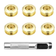 6 Sets Brass Grommets Kit Eyelets and Grommets, Hole Metal Screw Rings Eyelet...