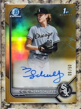 Noah Schultz Bowman Chrome 2022 True Gold /50 Auto