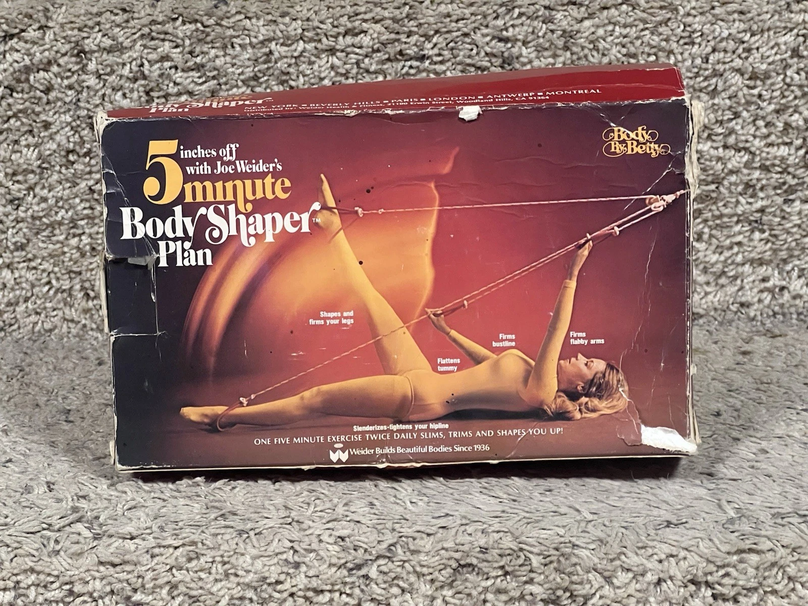Joe Weider 5 Minute Shaper Plan Rope Exercise Workout Vintage 1970s Open Box