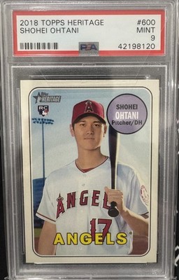 2018 Topps Heritage High Number Shohei Ohtani Rookie #600 PSA 9 Angels MLB