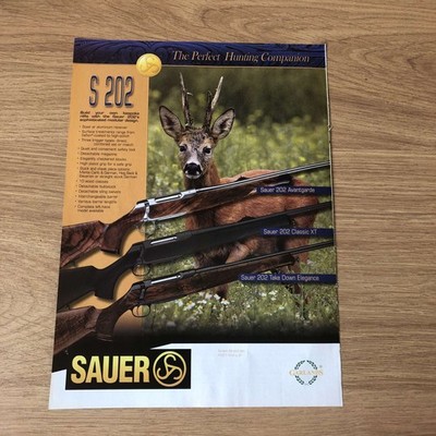 GUNS92 ZEITSCHRIFTENWERBUNG 12X9 SAUER 202 TAKE DOWN ELEGANCE