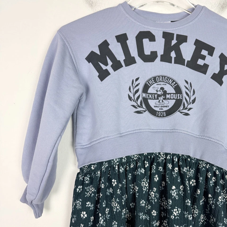 Vestido Zara x Disney Mickey Mouse Floral Mixto Media Niña Talla 7 Usado en Excelente Condición Foto 2 de 4