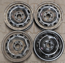 4 x VW Polo (9N) Stahlfelgen - 5x14; 5x100; ML57,1; ET35; 6Q0601027R (2418)