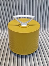 Vintage Disk Go Case 60 Record Holder Yellow Carry Storage Vinyl LP USA