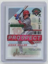 2024  Prospect Edition Aidan Miller Gold Autograph Rookie Baseball Card #190