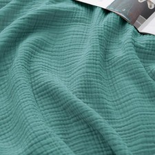 David's Home 100 Cotton Muslin Blanket Twin Size for College Dorm, 4-Layer S...