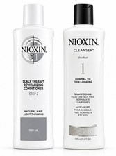 Nioxin System 1 Cleanser Shampoo Scalp Therapy Conditioner 16.9 oz. DUO