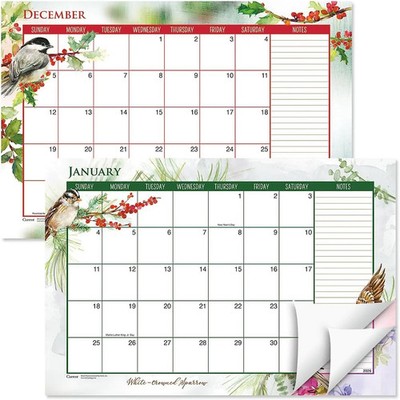 2026-2027 Year of Birds Desk Calendar Pad, 11-Inch X 16-1/4-Inch Size, Large 24-