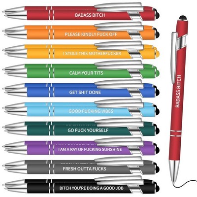 Sinmoe 20 Pcs Funny Pens for Coworker Snarky Complaining Negative Black 