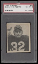 1948 BOWMAN SALVATORE ROSATO 31 EXMT RC PSA 6 FOOTBALL SACRAMENTO KINGS