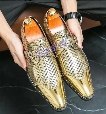 Men's Pointed Toe Buckle Oxfords Wedding Dress Business Casual Club Formal Shoes