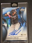 2025 Topps Chrome Black Jordan Lawlar Blue Refractor Auto #62/150 Diamondbacks