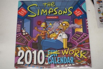 2010 Simpsons fun work calendar
