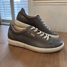ECCO Leather Shoes Womens Size 7 Gray Low Top...